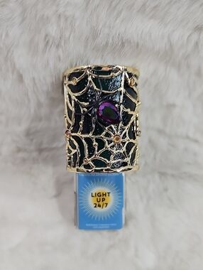 Bath & Body Works Purple Belly Spider in Web Nightlight WallFlower Plug-in Light